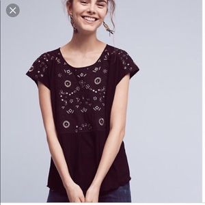 Anthropologie Akemi + kin Aracana  Embroidered Top